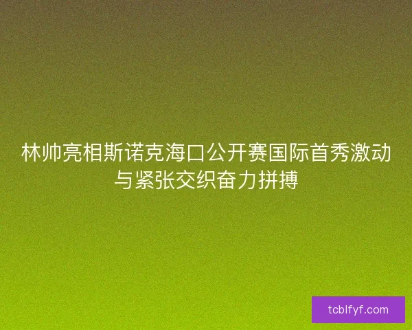 林帅亮相斯诺克海口公开赛国际首秀激动与紧张交织奋力拼搏 林帅亮相斯诺克海口公开赛国际首秀激动与紧张交织奋力拼搏