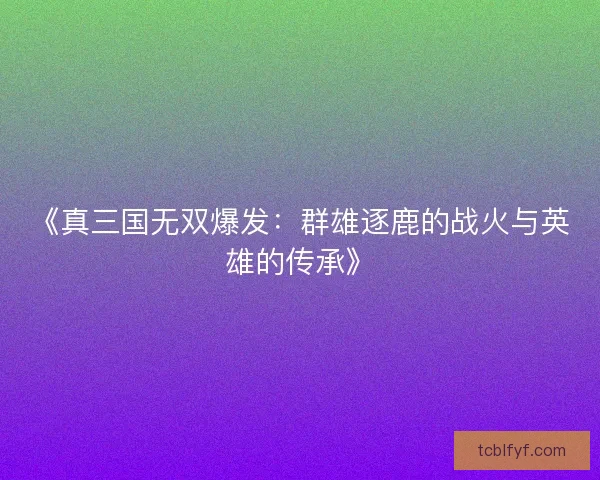 《真三国无双爆发:群雄逐鹿的战火与英雄的传承》 《真三国无双爆发:群雄逐鹿的战火与英雄的传承》